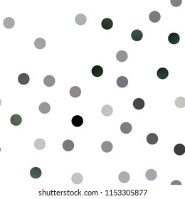 Dark Green vector seamless template with circles. Illustration with set of shining colorful abstract circles. The pattern can be used for ads, leaflets of liquid.