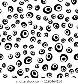 Dark Green vector seamless template with spots. Blurred bubbles on abstract backdrop with colorful gradient. Pattern for trendy fabric, wallpapers.