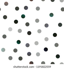 Dark Green vector seamless template with circles. Abstract illustration with colored bubbles in nature style. The pattern can be used for beautiful websites.