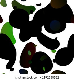 Dark Green vector seamless template with spots. Colorful illustration with blurred circles in nature style. Trendy design for wallpaper, fabric makers.