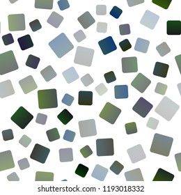 Dark Green vector seamless template with crystals, rectangles. Beautiful illustration with rectangles and squares. Pattern for commercials.