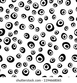 Dark Green vector seamless template with spots. Illustration with set of shining colorful abstract circles. Pattern for trendy fabric, wallpapers.