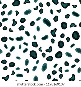 Dark Green vector seamless template with circles. Glitter abstract illustration with blurred drops of rain. Design for textile, fabric, wallpapers.