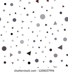 Dark Green vector seamless template with crystals, circles. Abstract gradient illustration with circles, triangles. Design for textile, fabric, wallpapers.