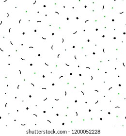 Dark Green vector seamless template with circles, triangles. Glitter abstract illustration with connection of triangle structure. Pattern for design of fabric, wallpapers.