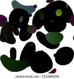 Dark Green vector seamless template with spots. Colorful illustration with blurred circles in nature style. Template for business cards, websites.