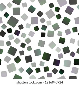 Dark Green vector seamless template with crystals, rectangles. Decorative design in abstract style with rectangles. Smart design for your business advert.