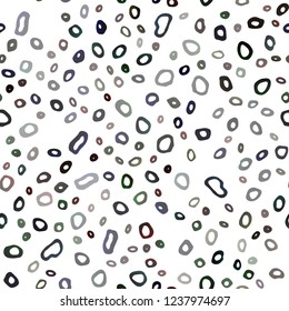 Dark Green vector seamless template with spots. Blurred decorative design in abstract style with bubbles. Trendy design for wallpaper, fabric makers.