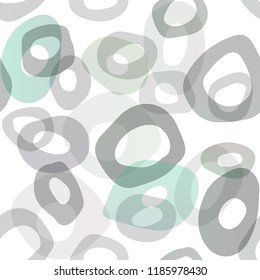 Dark Green vector seamless texture with disks. Glitter abstract illustration with blurred drops of rain. Design for textile, fabric, wallpapers.