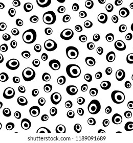 Dark Green vector seamless texture with disks. Blurred bubbles on abstract backdrop with colorful gradient. Pattern for trendy fabric, wallpapers.