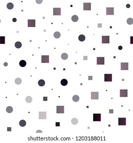 Dark Green vector seamless texture with disks, rectangles. Colorful gradient with circles, rectangles on abstract backdrop. Design for textile, fabric, wallpapers.