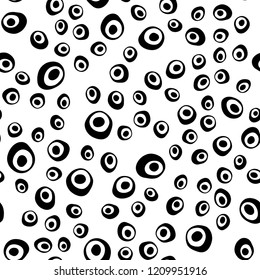 Dark Green vector seamless texture with disks. Illustration with set of shining colorful abstract circles. Design for textile, fabric, wallpapers.