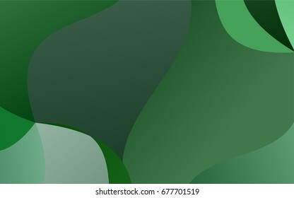 Dark Green vector shining cranked background. Colorful illustration in abstract cranked style with gradient. The pattern of blurred lines for your business design.