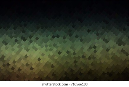 Dark Green vector shining cranked template. A completely new color illustration in a vague style. A completely new design for your business.