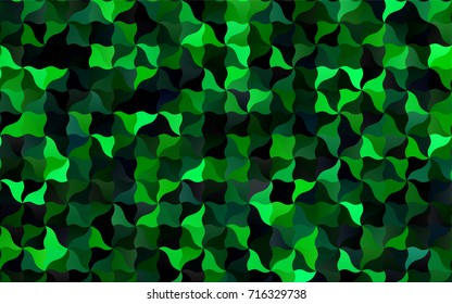 Dark Green vector shining cranked background. Colorful abstract illustration with gradient crooked lines. The elegant pattern can be used as part of a brand book.