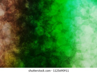 Dark Green vector shining hexagonal background. Colorful illustration in abstract style with gradient. A completely new design for your business.