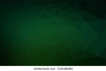 Dark Green vector shining hexagonal pattern. Colorful abstract illustration with gradient. Brand new style for your business design.