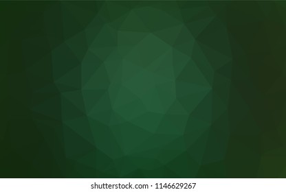 Dark Green vector shining hexagonal background. Shining colored illustration in a Brand new style. The elegant pattern can be used as part of a brand book.
