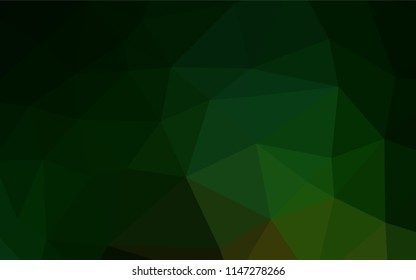 Dark Green vector shining hexagonal template. Glitter abstract illustration with an elegant design. A new texture for your design.
