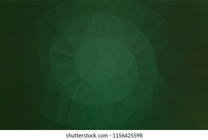 Dark Green vector shining hexagonal background. A completely new color illustration in a vague style. A completely new template for your business design.