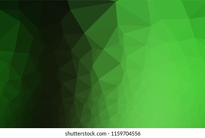 Dark Green vector shining hexagonal template. A sample with polygonal shapes. A completely new design for your business.