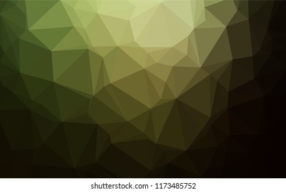 Dark Green vector shining hexagonal pattern. Modern geometrical abstract illustration with gradient. The best triangular design for your business.