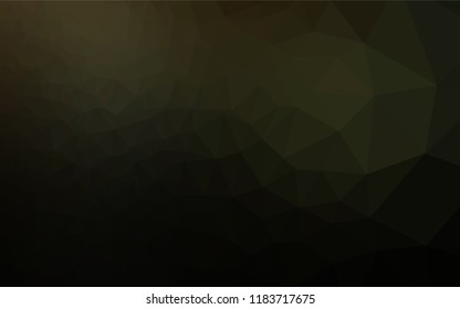 Dark Green vector shining hexagonal background. Shining illustration, which consist of triangles. The polygonal design can be used for your web site.