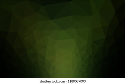 Dark Green vector shining hexagonal background. Shining colored illustration in a Brand new style. The completely new template can be used for your brand book.