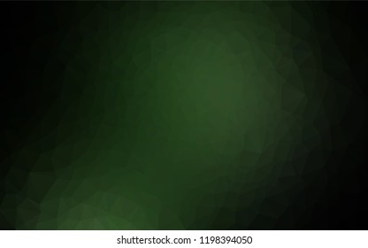 Dark Green vector shining hexagonal background. Glitter abstract illustration with an elegant design. A completely new template for your business design.