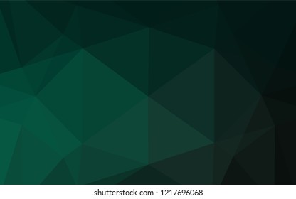 Dark Green vector shining hexagonal template. Shining colored illustration in a Brand new style. The template can be used as a background for cell phones.