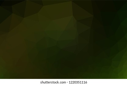 Dark Green vector shining hexagonal template. Colorful abstract illustration with gradient. A completely new template for your business design.