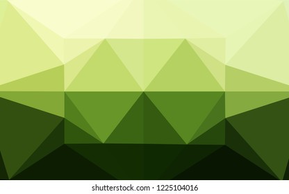 Dark Green vector shining hexagonal background. An elegant bright illustration with gradient. The best triangular design for your business.