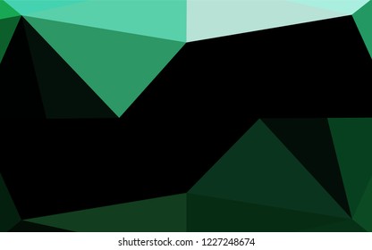 Dark Green vector shining hexagonal template. Colorful illustration in abstract style with gradient. Brand new design for your business.