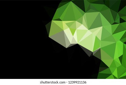 Dark Green vector shining hexagonal pattern. A sample with polygonal shapes. A new texture for your design.
