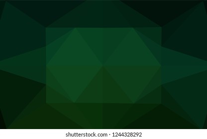 Dark Green vector shining hexagonal pattern. A completely new color illustration in a vague style. The completely new template can be used for your brand book.