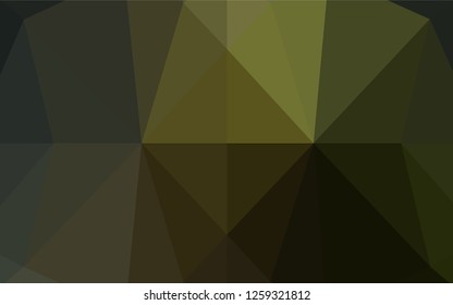 Dark Green vector shining hexagonal template. Shining illustration, which consist of triangles. The textured pattern can be used for background.
