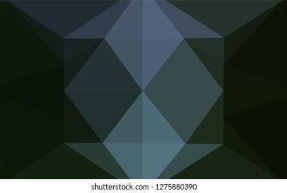 Dark Green vector shining hexagonal pattern. A completely new color illustration in a vague style. The best triangular design for your business.