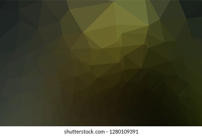 Dark Green vector shining hexagonal pattern. Shining colored illustration in a Brand new style. The completely new template can be used for your brand book.