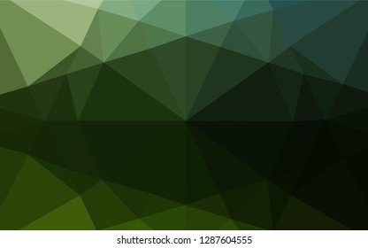 Dark Green vector shining hexagonal pattern. A completely new color illustration in a vague style. The completely new template can be used for your brand book.