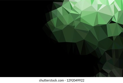 Dark Green vector shining hexagonal template. Colorful abstract illustration with gradient. The completely new template can be used for your brand book.