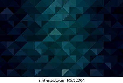 Dark Green vector shining triangular background. Modern geometrical abstract illustration with gradient. Brand-new design for your business.