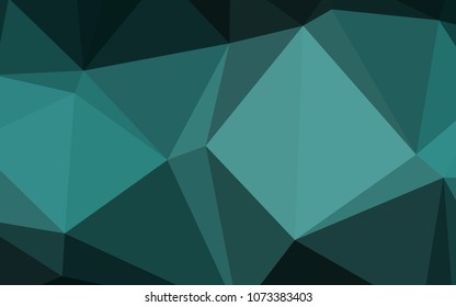 Dark Green vector shining triangular layout. Triangular geometric sample with gradient.  A completely new design for your business.