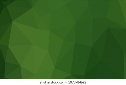 Dark Green vector shining triangular layout. A completely new color illustration in a  polygonal style. Triangular pattern for your business design.