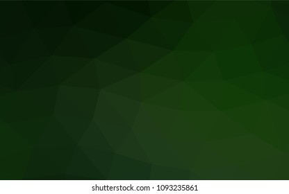 Dark Green vector shining triangular template. Modern geometrical abstract illustration with gradient. Triangular pattern for your business design.