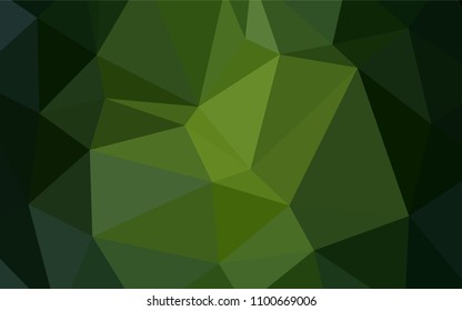 Dark Green vector shining triangular layout. Shining colored illustration in a new style. The polygonal design can be used for your web site.