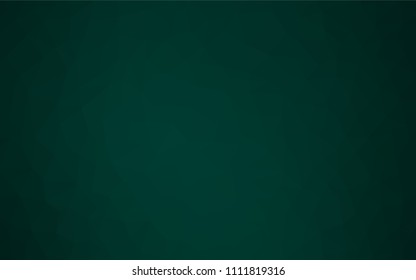 Dark Green vector shining triangular layout. Colorful illustration in polygonal style with gradient. Completely new template for your banner.