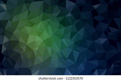 Dark Green vector shining triangular layout. A completely new color illustration in a polygonal style. Triangular pattern for your design.