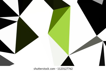 Dark Green vector shining triangular layout. Geometric illustration in Origami style with gradient.  A new texture for your web site.