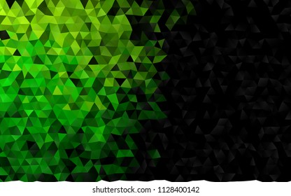 Dark Green vector shining triangular background. An elegant bright illustration with gradient. The elegant pattern can be used as part of a brand book.