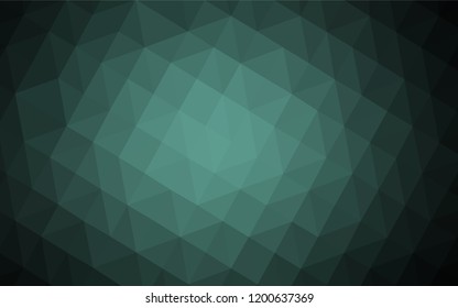 Dark Green vector shining triangular cover. Modern abstract illustration with triangles. Brand new design for your business.